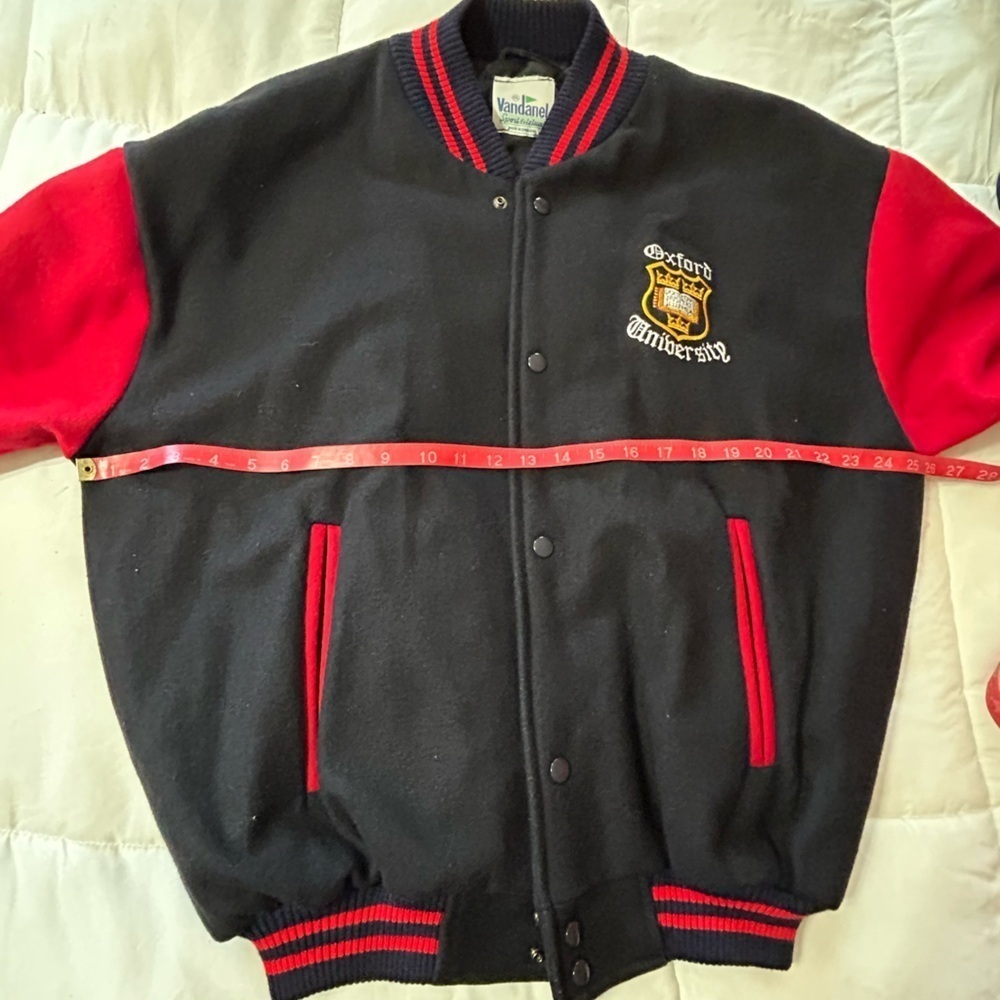 Oxford University. Wool lined varsity bombe jacket Vandanel - Picture 3 of 9